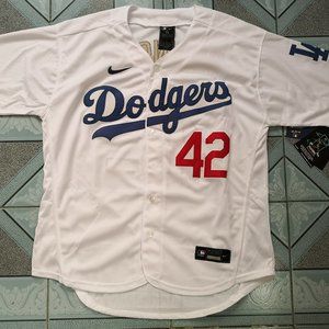 Brand New Jackie Robinson 42# Los Angeles Dodgers Stitched Jersey White Color